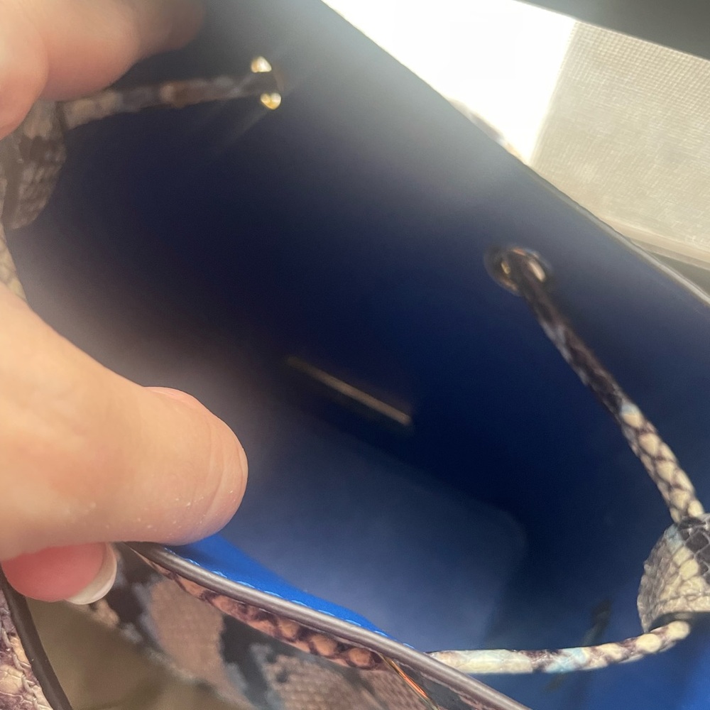 Michael Kors Purse Suri Python Embossed Leather B… - image 5